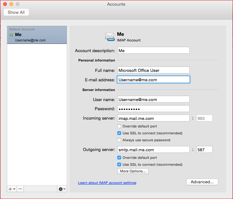 telstra mail settings for mac microsoft outlook